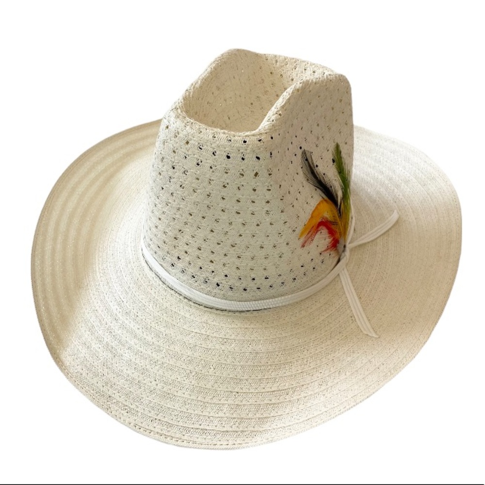 Colt 45 Woven Cowboy Hat with Feather